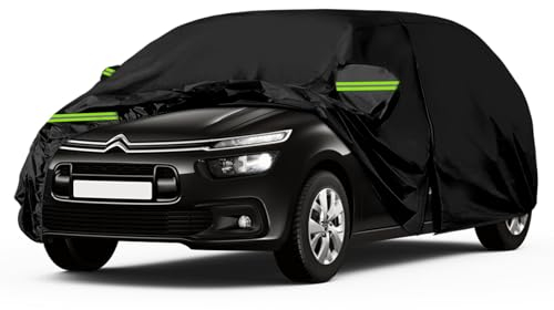 Autoschutzhülle Auto Abdeckung Geeignet für 2006-2022 Citroen C4 Picasso, Autoabdeckung Auto Abdeckplane mit Türreißverschluss Schloss und winddichten Bändern für Sonne Schnee Regen Staubschutz