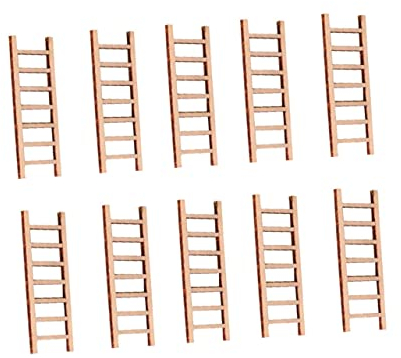 IMIKEYA 15st Mini-leitern Holzleiter Terrarienschmuck Heimlandschaftstreppe DIY Ornamente Treppe Figuren Dekoleiter Mini-sukkulenten-Ornament Leiter Treppen Handlauf Aus Holz Bambus Fee