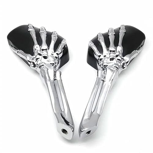 Spiegel für Motorrad 4 Farben Motorrad Klaue Schädel Skeleton Hand Hinten Seite Spiegel Für Suzuki Für Intruder Für Volusia Für VS Für VL 700 750 800 1400 1500 Für Chopper Rückspiegel Motorrad ( Größe