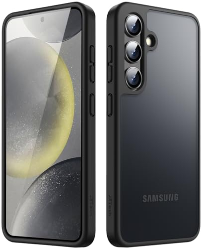 JETech Matt Hülle für Samsung Galaxy S24+ / S24 Plus 5G, Mattierte Durchscheinende Handyhülle Rückseite Dünn Schutzhülle, Anti-Fingerabdruck (Schwarz)