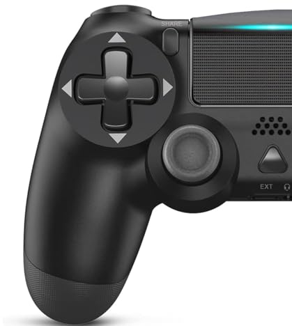 Kabelloser Controller für Ps4, kabelloser Controller für Ps4/Pro/Slim/PC, Bluetooth-Gamepad-Joystick mit Dual-Vibration, Touch-Panel, 3,5-mm-Audio-Buchse, verbesserter ergonomischer Controller P01031