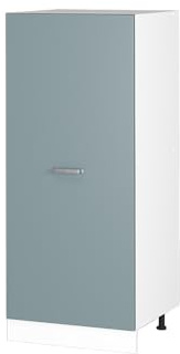 Vicco Hochschrank R-Line, Blau-Grau 60 cm | mit offenen Regalen, und Tür, zur Aufbewahrung von Haushaltsutensilien und Vorräten