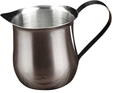 Zerodeko Pichet à Lait Inox Petit Format Verseur Anti-fuite Poignée Ergonomique Mousseur Café Pour Maison Et Restaurant