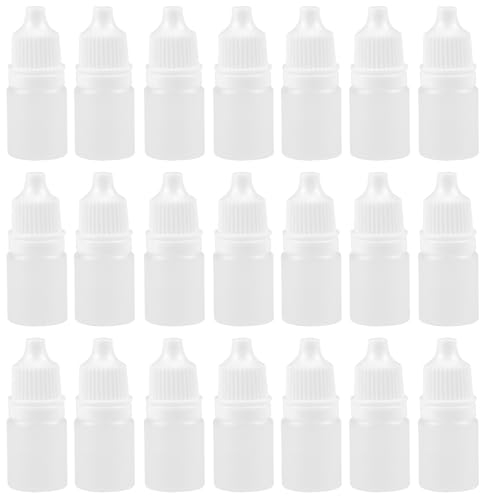 LNQ LUNIQI 5ml Kunststoff Plastikflaschen zum Befüllen, 30 Stück liquid flaschen Leere Tropfflaschen Zusammendrückbare für Meisten Flüssigkeiten