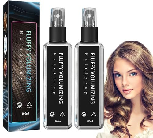 Fluffy Volumizing Hair Spray, Natural Plant Protein Hair Thickening Spray, Hair Mousse for Volume Fine Hair, Extra-Volume Magic Styling Gel Unisex (2 Pcs)