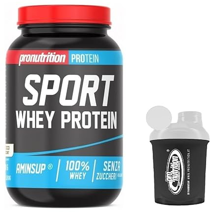 Pro Nutrition PROTEIN SPORT WHEY 908g Gusto LATTE & COCCO con Omaggio Shaker da 300 ml - Integratore di Proteine e Vitamine ideale per il recupero e la costruzione muscolare.