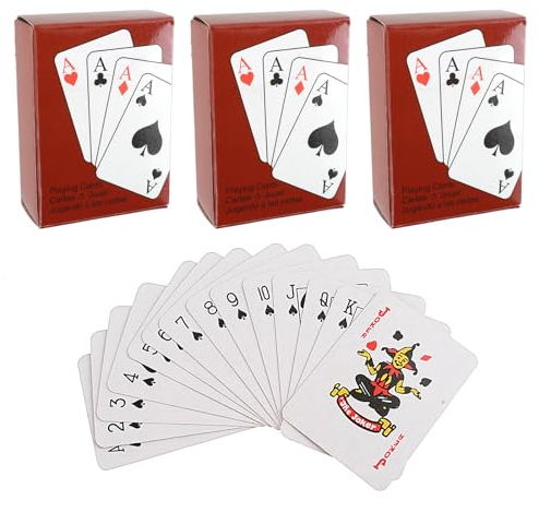 3 Decks Spielkarten,Mini Pokerkarten,Kleine Spielkarten,Mini Kartenspiel,Doppelkopf Spielkarten,Miniatur Pokerkarten,Zauberkarten,für Kinder Erwachsene Familien Party Kartenspiel Karten Reisespiel