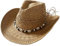 KDAMGOQE Sombrero de Vaquera de Paja Sombrero de Vaquero de Paja