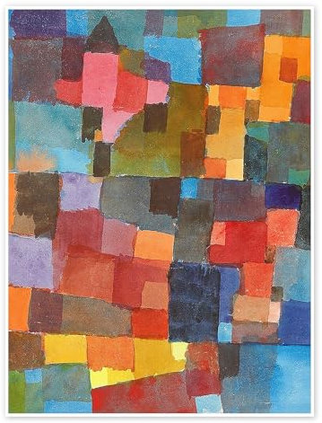 Raumarchitekturen Poster von Paul Klee 50 x 70 cm Bunt Wandbilder Wanddeko
