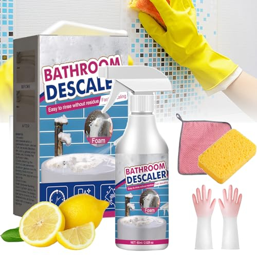 Stubborn - Limpiador de manchas, spray descalcificador de baño, espuma descalcificadora de baño, limpiador de espuma multiusos para baño, agente de limpieza descalcificante, para baño, bañera,