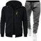 Generisch Activewear Für Herren Übergrößen - Jogginganzug Herren Set Lang Hosenanzug Zweiteiler Herren Elegant Oversize Warmer Jogginganzug Herren Winter Streatwear Trainingsanzüge Für