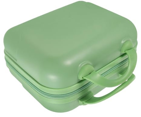 VALICLUD Kosmetikkoffer Trolley Schminkkoffer Mit Griff Tragbarer Reise-Organizer Aus Abs Und Polyester Hellgrüne Make-up-Tasche Für Reisen Und Aufbewahrung