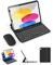 LAMA Magic Keyboard Case and Mouse Set per iPad 11th A16 11 2025, iPad 10th Gen 11 2022, Custodia con tastiera Bluetooth sottile retroilluminata staccabile con scanalatura magnetica stabile, nera