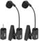 XTUGA Clip-On Wireless Instrument Microphone Wireless Saxophone Microphone System 2.4G Rechargeable, Trumpet, Trombone Brass, 6 Hours Battery (KX-721-2)