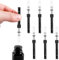 6 Pack Black Universal Fountain Pen Ink Converter, Push in Fountain Pen Ink Converter, Fill InkAbsorber Resistant and Deft Writing and Correction Supplies Pens and Refills(Pull-Out Style)