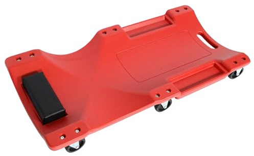 Werkstattwagen mit 36-Zoll-Rädern und glatten Rädern, dickes, rutschfestes Lager, schallabsorbierendes Design für Ölwechsel, Motorreparatur, Reifenwartung, ideal für Waschstationen