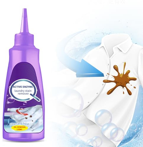 Stain Remover, 2025 Upgraded Stain Remover for Clothes, White Shirt Garment Stubborn Stain Cleaner, Multi Oil Remover Washing Detergent, Colour Run Active Enzyme Clothing (1)