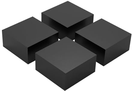 Fenteer Lot de 4 patins d'isolation anti-vibrations pour unité extérieure de climatiseur, résistants aux intempéries, pieds d'isolation pratiques de 5