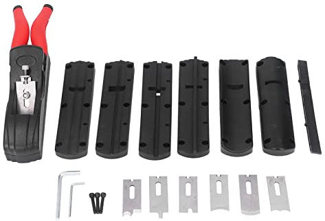 Nuthobel Handhobel Set, Holz Hobel mit 45° Fasenwerkzeug, Aluminium & Carbonstahl, 6 Klingen - Verstellbarer Tiefenschnitt, Ergonomisch, Präzise für Holz & Gipsplatten
