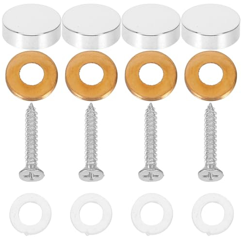 DIYEAH Lot de 24 vis décoratives pour miroirs - Fixation pour enseignes - Cache-vis avec clou pour miroirs, portes d'armoires et panneaux publicitaires