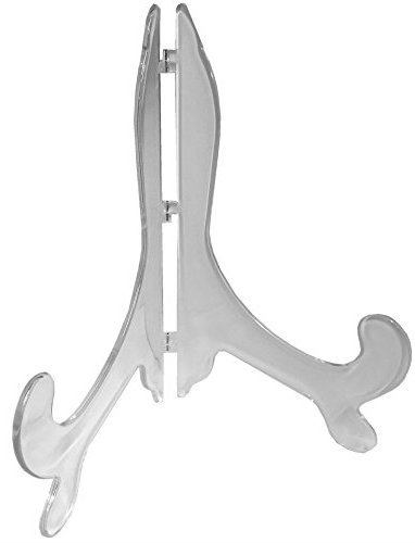 Bulk Hardware Plate Stands to Fit Plates 100mm-200mm (4-8 Inch) Clear Plastic 1 Stand