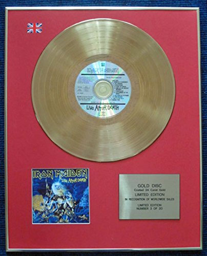 Century Presentations Iron Maiden- Limited Edition CD 24 Carat Gold Coated LP Disc - Live after Death