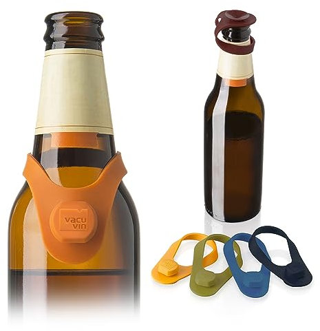 Vacu Vin 18881606 Bottle Marker & Stopper Silicone, Set of 6, Colourful
