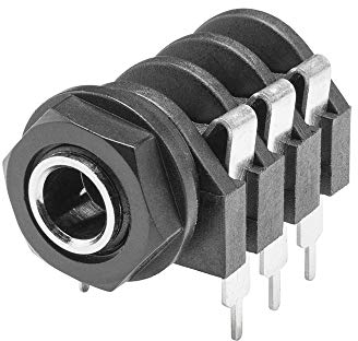 Hicon HI-J63S-PH Prise stéréo encastrable horizontale femelle 6,3 mm 3 broches Technique de soudure audio