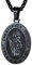 FaithHeart Saint Christophorus Amulett für Herren Damen, Kette mit Schwarzer Ovaler Anhänger, Amulett Accessoires für das Auto