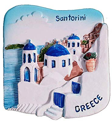 3D-Kühlschrankmagnet, Santorini, Griechenland, Heim- und Küchendekoration, Santorini, Griechenland, Souvenir, Geschenk