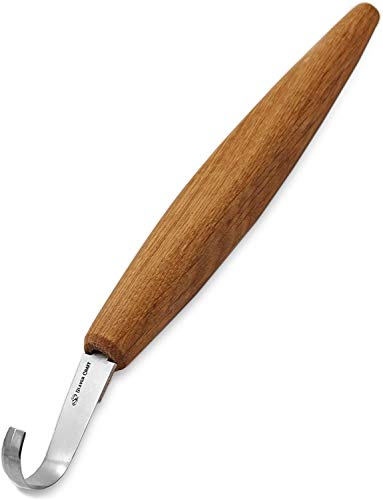BeaverCraft Coltello a uncino per intagliare cucchiai SK5 Affilatura a doppia faccia Coltello curvo per intaglio del legno Cucchiai da intaglio Ciotole Tazze per professionisti e principianti