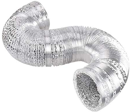 Senua Air Ducting Aluminium, Acoustic or Combi Foil Flexible Ventilation Fan Duct Extractor Hydroponics Grow Room, Bathroom etc. Available in 4 5 6 8 10 12 inches (Alu 125-5m)