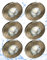 Trango 6er Set IP44 LED Einbaustrahler 6729IP-062M6KSD aus Edelstahl gebürstet incl. 6x 6000K Tageslicht Weiß (kaltweiß) dimmbar Ultra Flach LED Modul für Bad, Dusche, Einbauleuchte, Deckenlampe