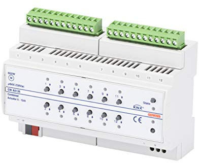 GEWISS - GWA9126 GWA9126 Attuatore, Comando Manuale, 6/12 Canali 8 AX, Knx, 8 Moduli Din