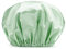 Shower Caps, Double-Layer Waterproof Shower Caps, Elastic Band Adjustable for Ladies Girls Kids Spa Salon Home Use -Six Colors (green)