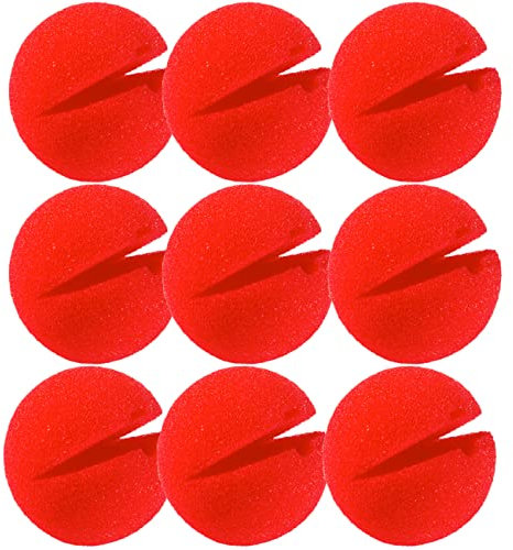 10pcs Rote Schaum Nasen - Clown Rote Nase Verkleidung Neuheit Zirkus Zubehör Halloween Comic Magische Requisiten Party Dekoration für Kinder Erwachsene Karneval Verkleiden