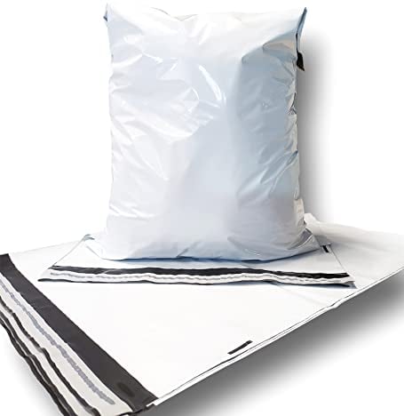 verpacking Versandbeutel 400x500 mm Weiß/Schwarz [Größe und Stückzahl wählbar] Blickdicht Coex Versandtaschen für Kleidung selbstklebend Verpackungstüten Folienversandtaschen 100 Stück