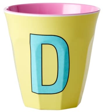 Tazza in melamina media, colore giallo chiaro