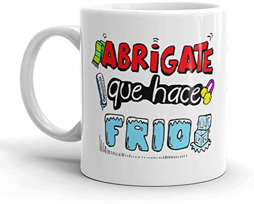 Kembilove Taza de Desayuno para Mamá – Tazas de Café para el día de la Madre – Regalos para el día de la Madre – Regalos personalizados para mujer con mensaje Abrígate Que Hace Frio