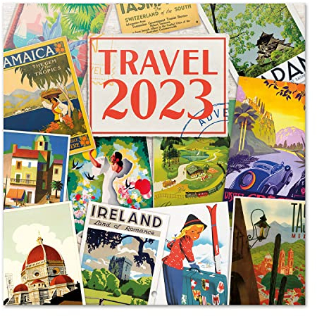 Grupo Erik Wandkalender 2023, Reisen Wandkalender, Kalender zum Aufhängen, Kalender 2023 Wandkalender, Familienkalender 2023, offizielle Lizenz, FSC zertifiziert Travel