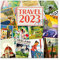 Grupo Erik Wandkalender 2023, Reisen Wandkalender, Kalender zum Aufhängen, Kalender 2023 Wandkalender, Familienkalender 2023, offizielle Lizenz, FSC zertifiziert Travel