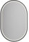 BERNSTEIN® LED Badezimmerspiegel 8144 2.0 oval mit Leichtmetallrahmen in Schwarz Wandmontage, Warm-/Kaltlichteinstellung Wandspiegel mit Sandbestrahlten Rand, Aluminiumrahmen, 40 x 60 cm