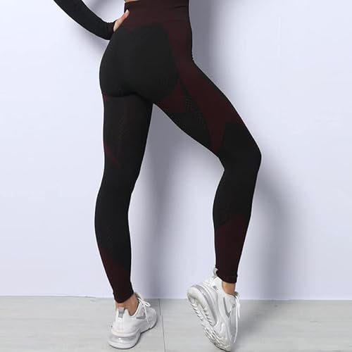 JELID Pantalones De Yoga, Leggings Elásticos, Leggings Deportivos Transpirables, Fucsia, XL,Leggins Mujer