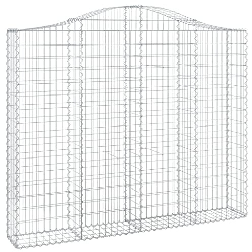 vidaXL Gabion vaulted 200x30x160/180cm Galvanized Iron