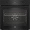 Beko BBIE17300B b300 Four encastrable avec 6 fonctions, volume de chambre de cuisson, écran multifonction avec touches tactiles, chauffage rapide, AeroPerfect, nettoyage SteamShine, noir