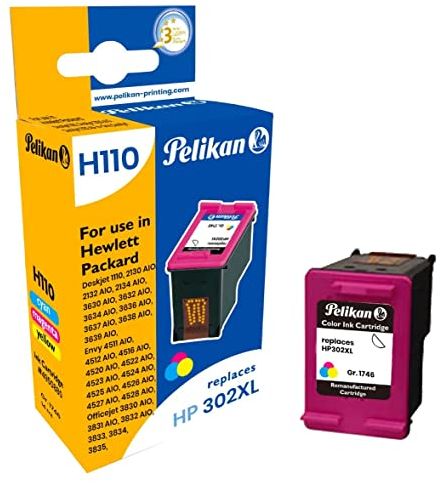 Pelikan Tintenpatrone ersetzt HP 302XL Dreifarbig (F6U67AE)