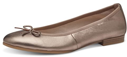 Tamaris Damen Klassische Ballerinas, Frauen Flats,Comfort Lining,TOUCHit-Fußbett,Slip-ons,klassisch elegant,Ballerinen,Copper,41 EU