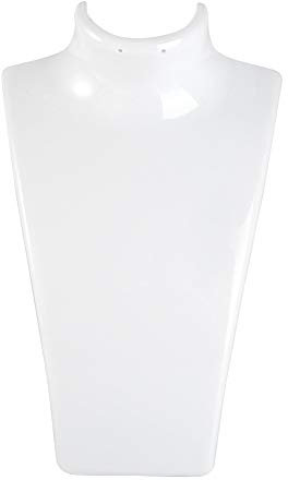 Jewelry Display Bust Stand, Acrylic White Necklace Earring Bracelets Display Stand Lightweight Pendant Chain Bust Display Holder for Home Jewelry Showcase, Boutiques(13.8 x 21.5cm)