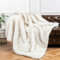 DASJD Felldecke 150 X 200 cm, Kuscheldecke, Fellimitat Webpelzdecke Als Tagesdecke Fellkissen für Bett, Sofa,Weiß