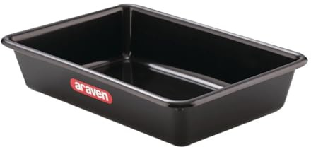 Araven Bandeja de comida profunda negra 8 litros